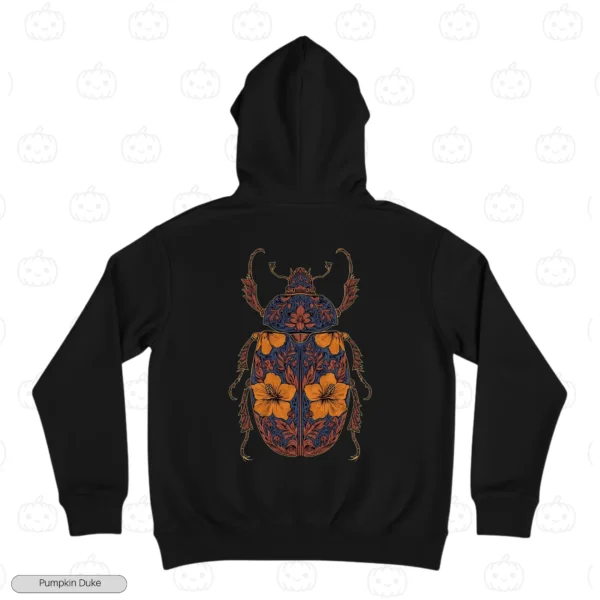 Floral Beetle Embroidery Hoodie