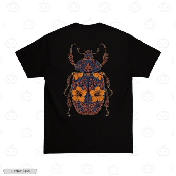 Floral Beetle Embroidery T-Shirt