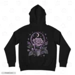 Rose in Light Bulb Embroidery Hoodie