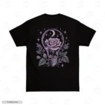 Rose in Light Bulb Embroidery T-Shirt